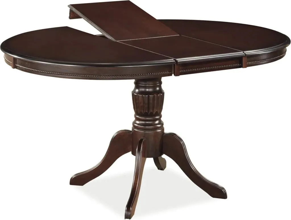Table de salle à manger pliante ORFEUS noyer foncé gain de place chic