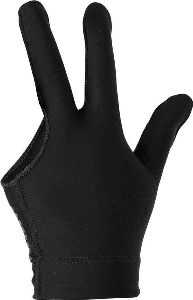 Unisex Snooker-Billard-Queue-Handschuh, Pool-Handschuh für die linke Hand, offen, drei Finger (schwarz)