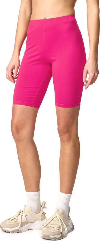 Merry Style Damen Kurze Leggings aus Baumwolle MS10-200 (Amaranth, XL)