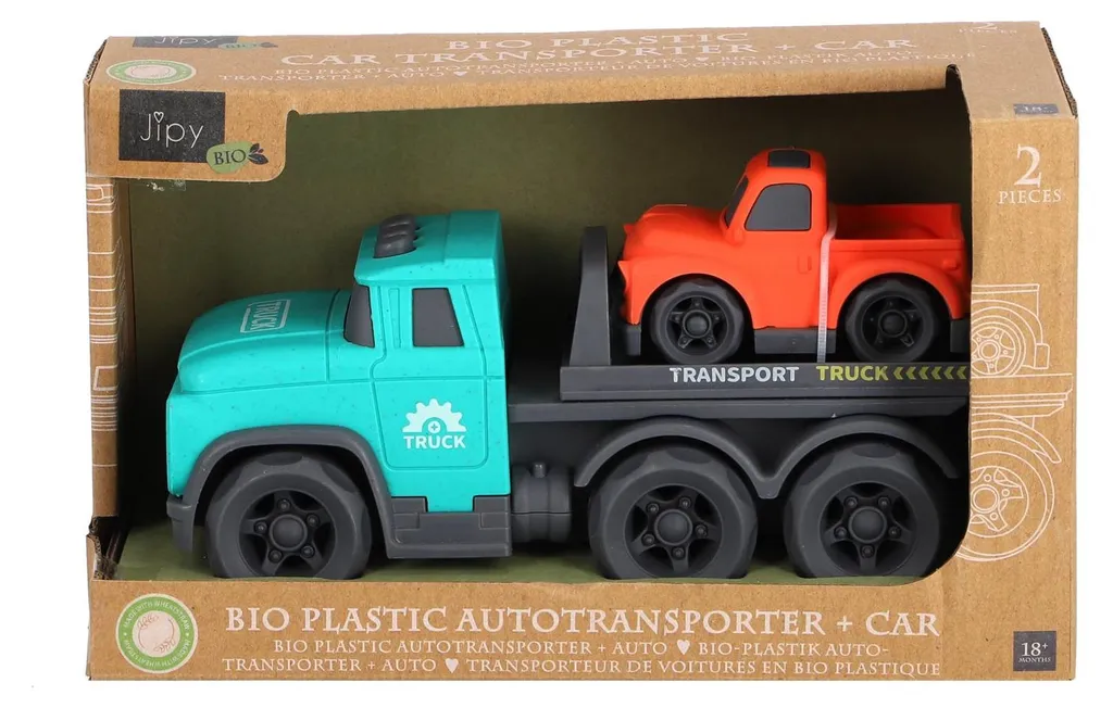 Jouet de transport bois bio Jip : le set idéal pour l'éveil des petits