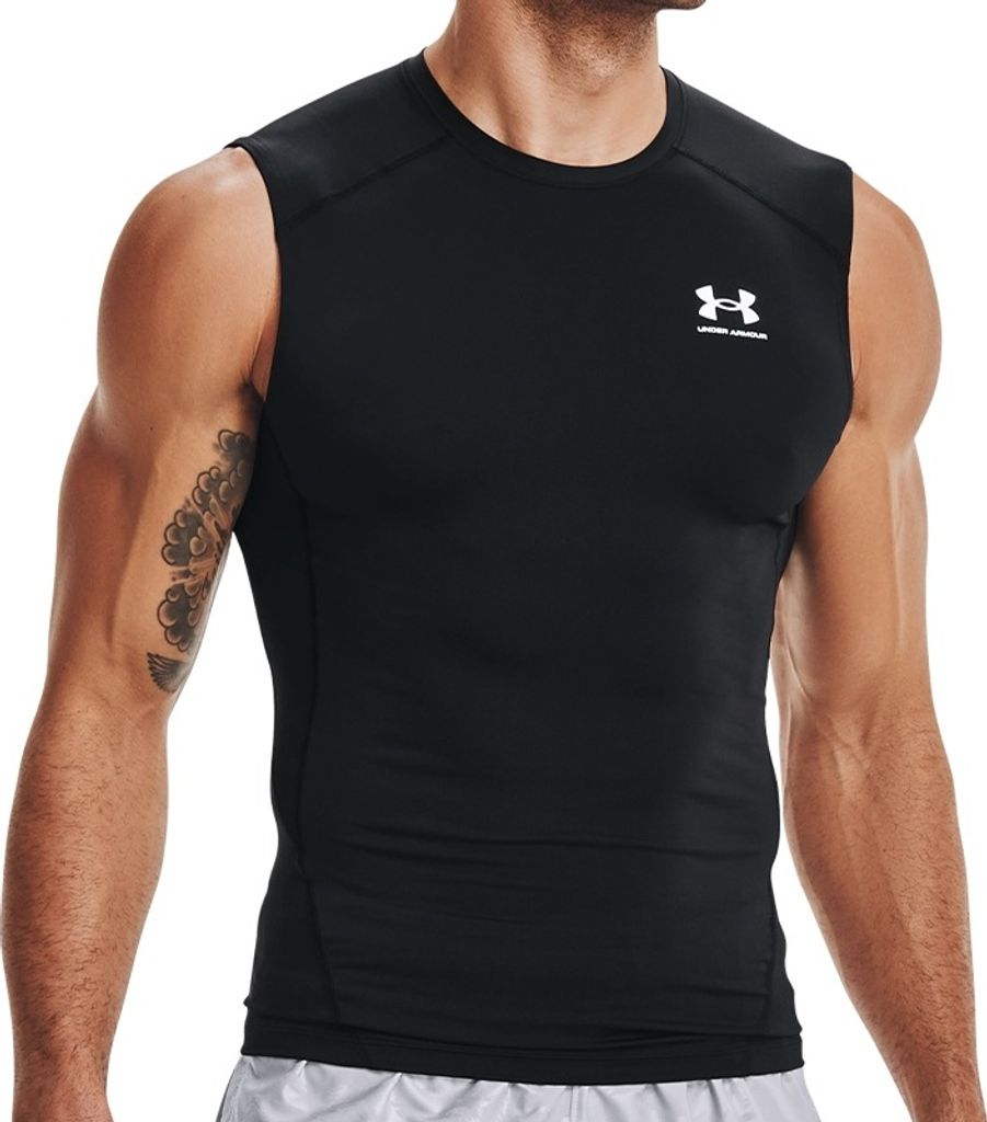 Under Armour UA HG Armour Black/White L Fitness tričko Obrázok produktu