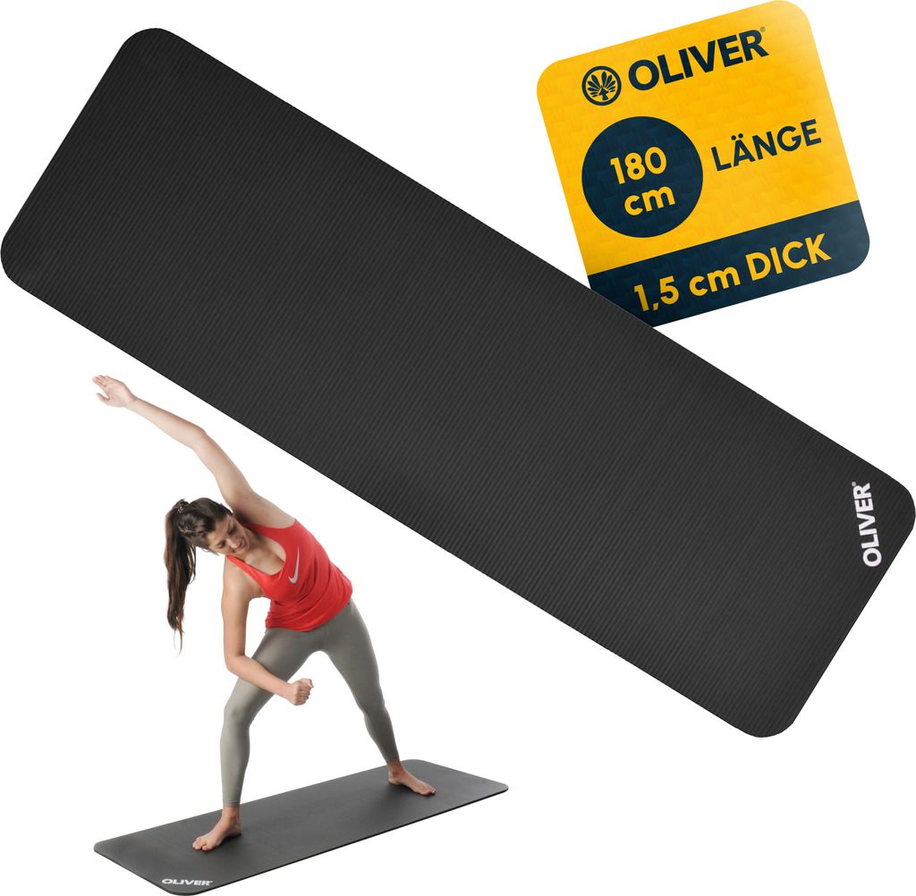 Oliver Gymnastikmatte 180 x 60 x 1.5 cm - anthrazit Produktbild 