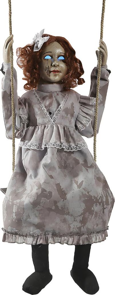 Schaukelnde Creepy Doll Halloween Animatronic