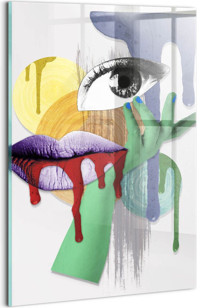 Designer Glasbild - Wandbild - Glas Bild - 20x30 cm - Surreale Collage