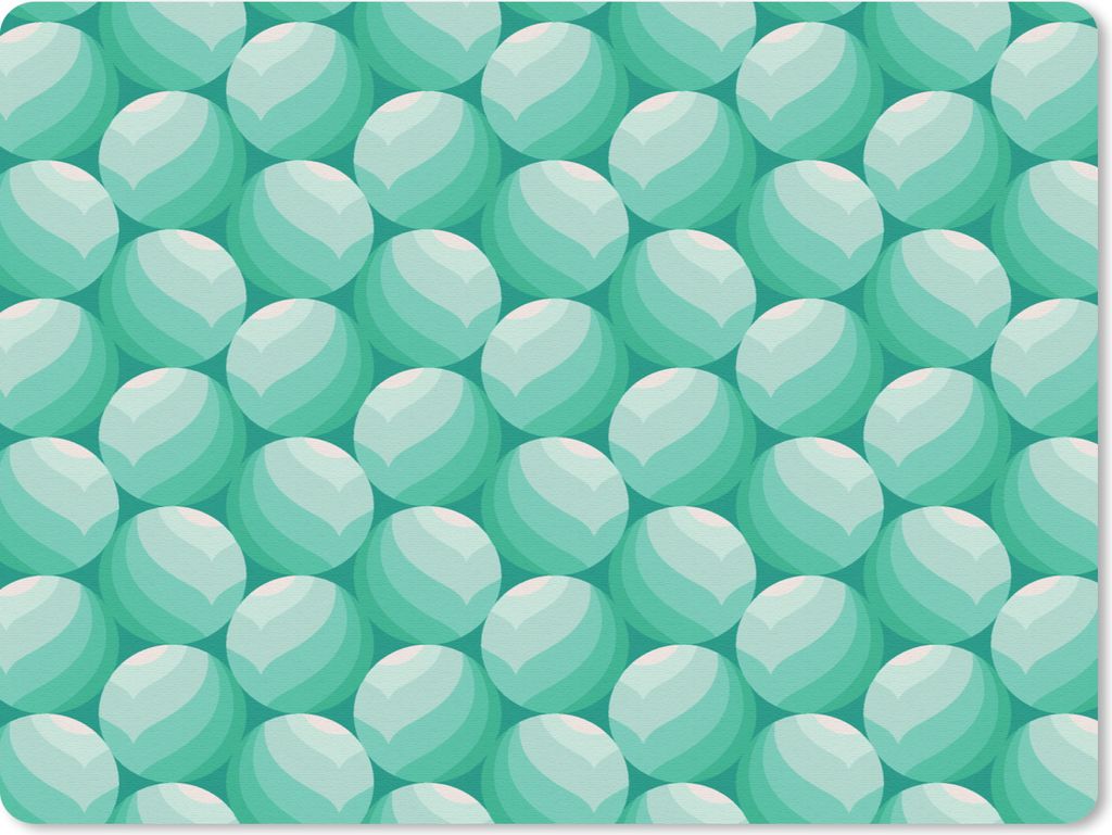 MuchoWow Mauspad Mousepad Gestaltung - Minze - Ball 23x19 cm - Mousepads - Maus Mat - Pad - Mausunterlage - Schreibtischunterlage - Mauspad
