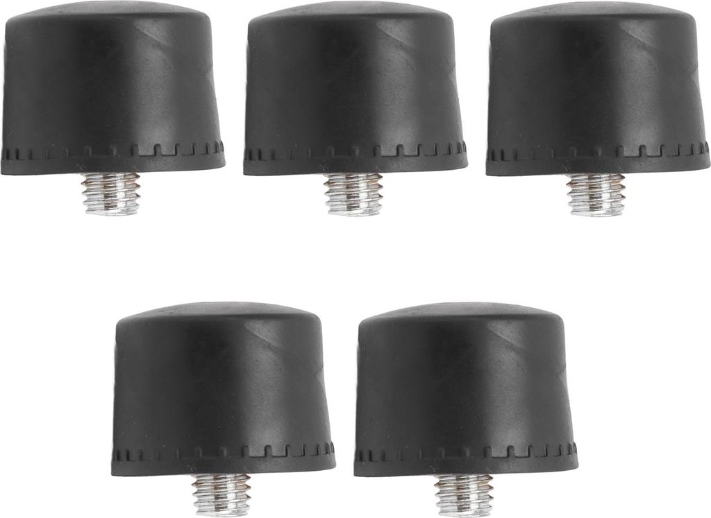 5 Stück schwarze Gummihammerköpfe mit rutschfesten, ölbeständigen Spitzen für den Haushalt (? 25 mm)