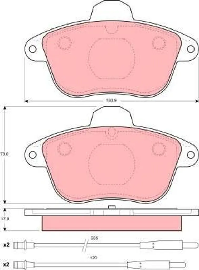 Plaquettes de frein TRW GDB1085 haute performance - Standard OE XM