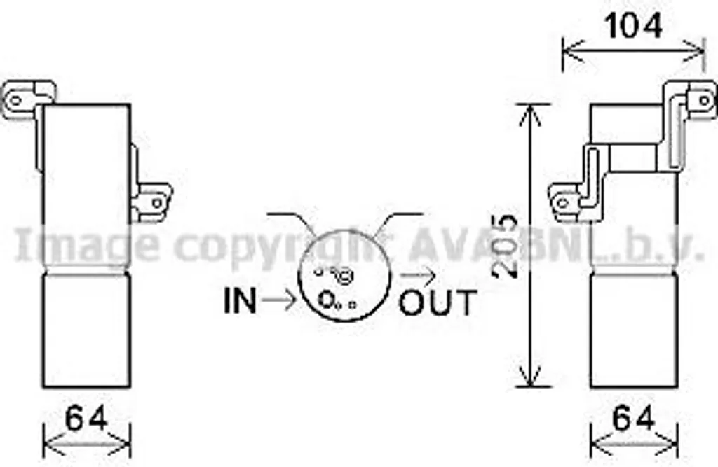 Bouteille déshydratante climatisation AVA MSD597 Mercedes Classe S W221