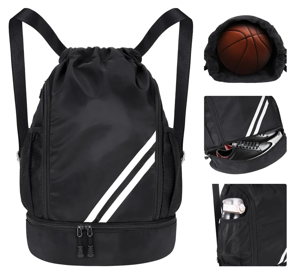 Sac de sport avec cordon de serrage ajustable et tissu waterproof