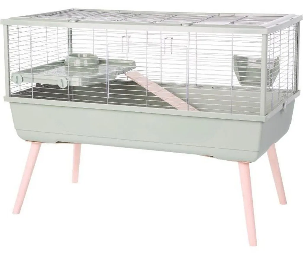Cage pour lapin et cochon d'inde Zolux 205662VER habitat vert confortable