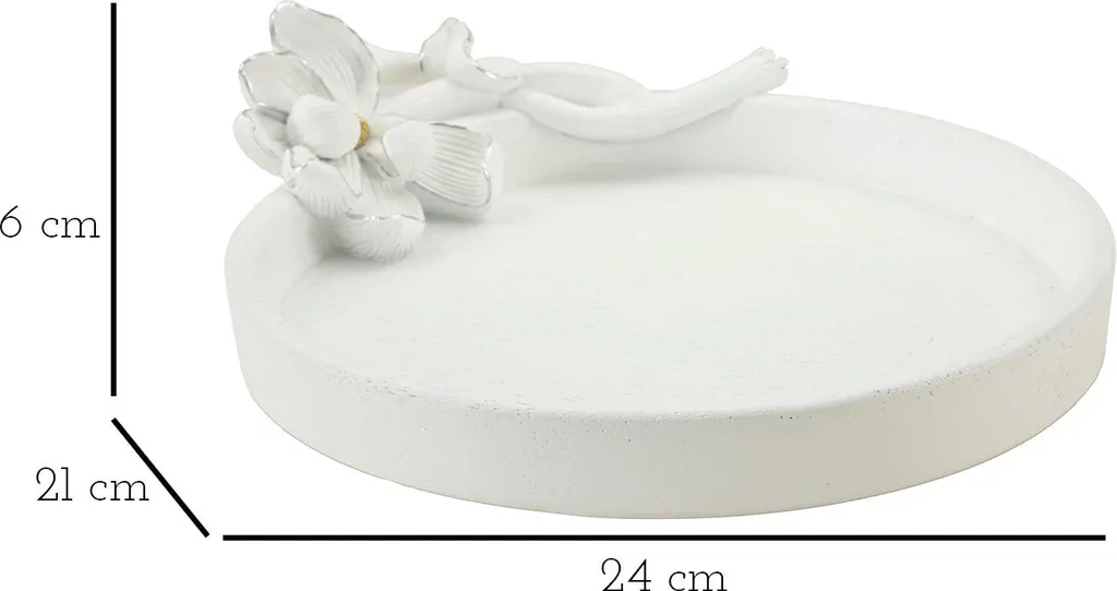 Coupe décorative design fleur de magnolia blanche pour salon chic