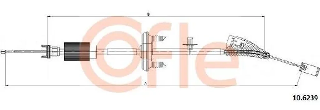 Câble de frein à main COFLE 10.6239 pour Peugeot 5008 - OE 4746.66