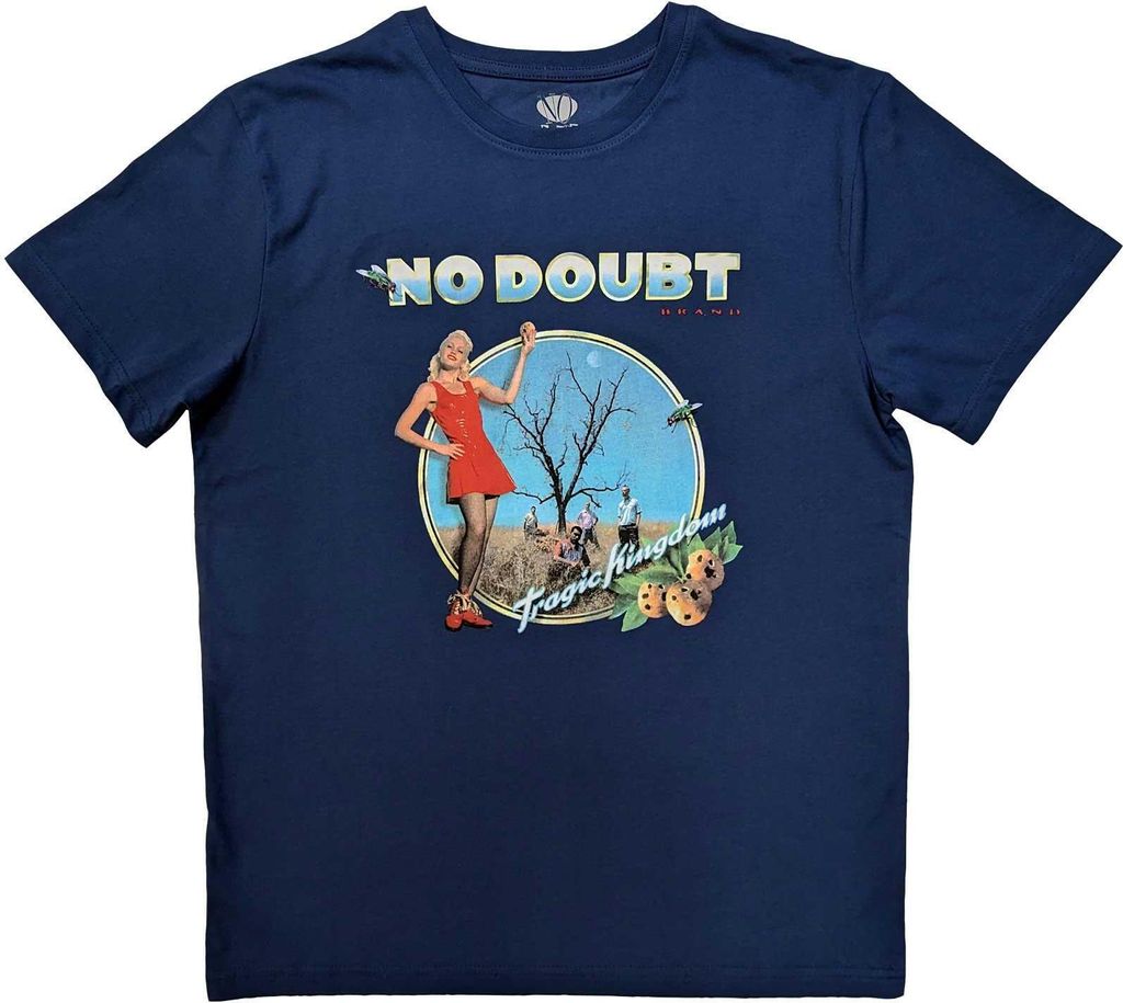 No Doubt - "Tragic Kingdom" T-Shirt für Herren/Damen Uni RO5911 (XXL) (Jeansblau)