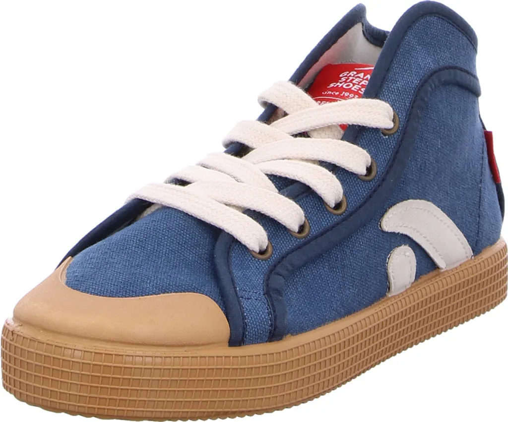Sneakers Taylor Blue Washed Grand Step 36 en Coton Bio et Caoutchouc