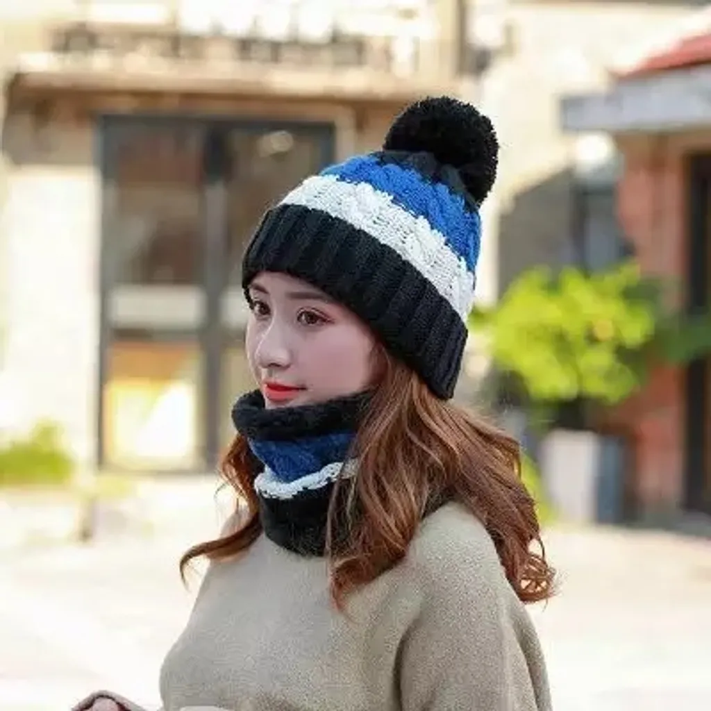 Idea Regalo Inverno: Set Cappello e Sciarpa Nero KP21304 - 4