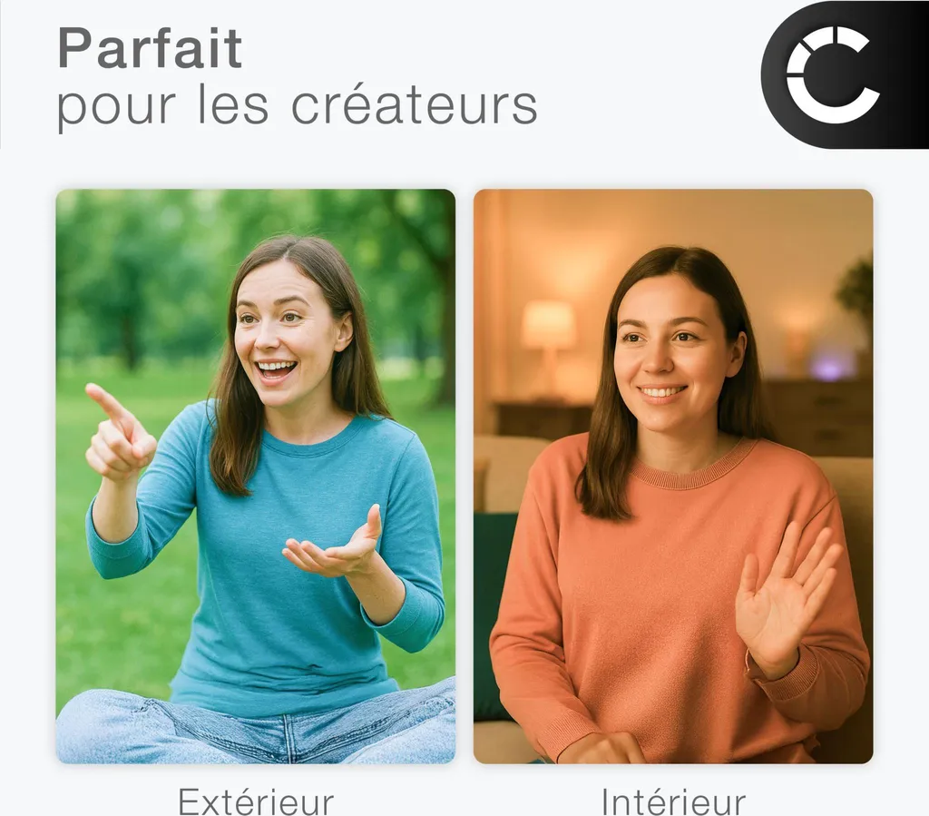 Éclairage LED RGB pour visioconférence et vlogging sur smartphone - 6