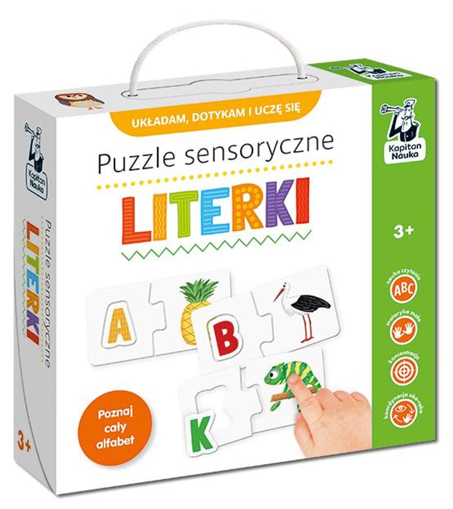 Puzzle sensoriale da 72 pezzi. Lettere Immagine del prodotto 