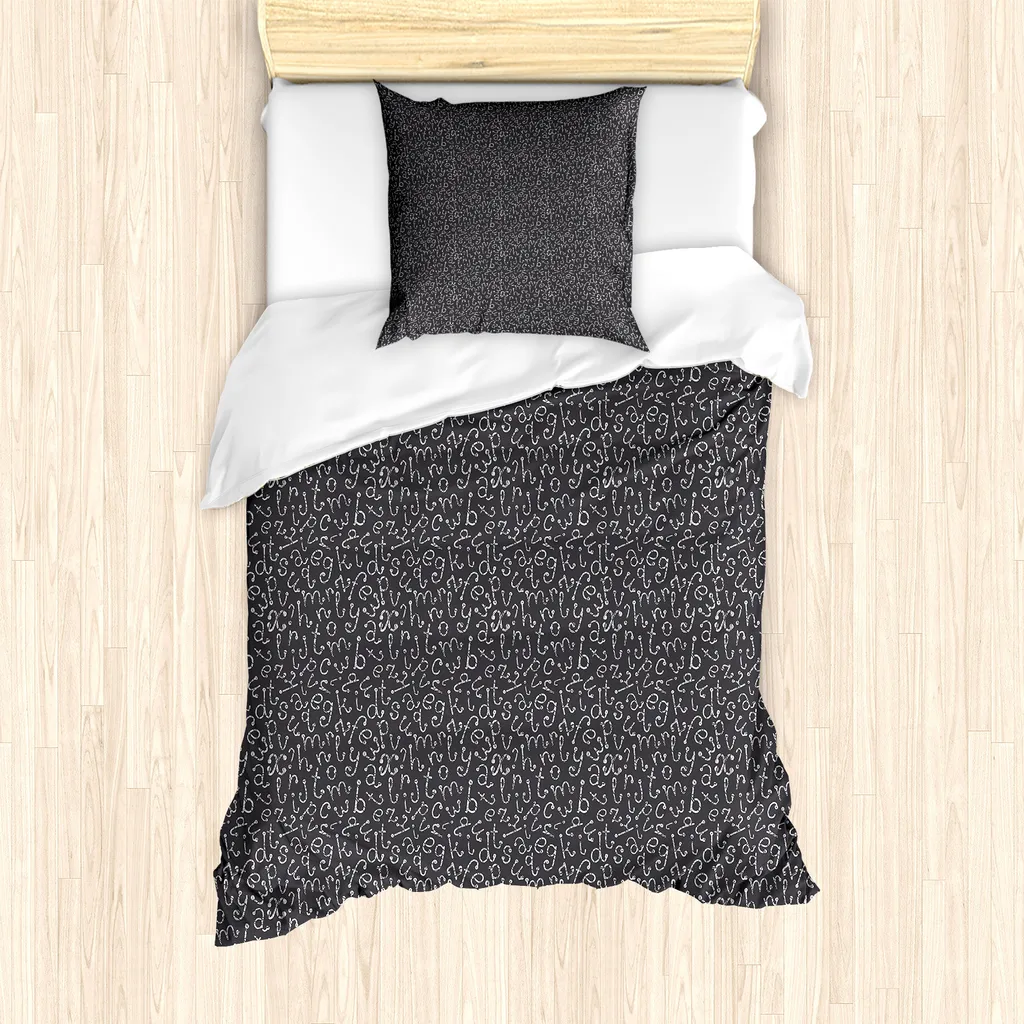 Set Letto Singolo ABAKUHAUS Antiacaro Alphabet Grunge 135x200