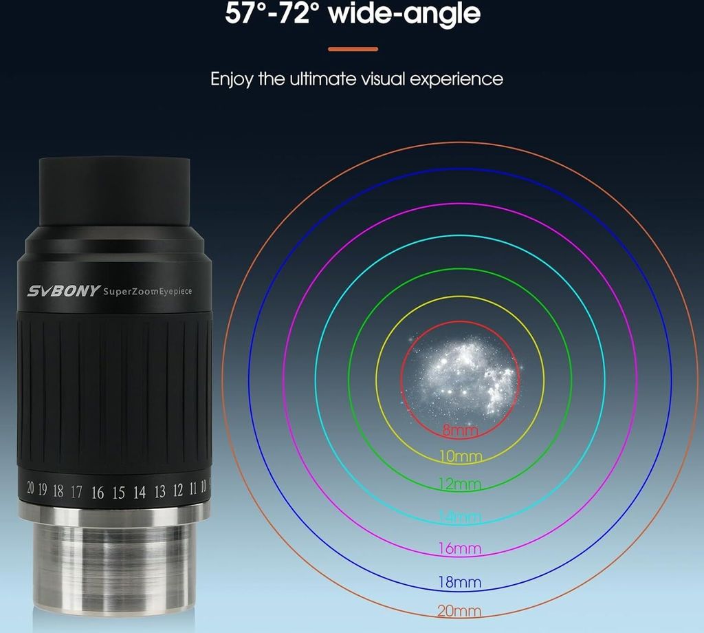 Svbony SV230 1,25" 8mm-20mm okulár teleskopu se zoomem, Obrázek produktu 3