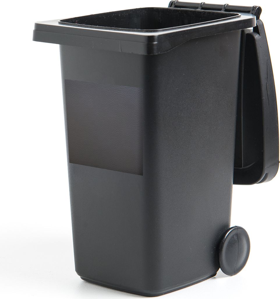 MuchoWow Mülltonnenaufkleber Leder - Strukturiert - Leder-Optik - Grau 40x40 cm - Abfall-Aufkleber - Container - für Abfallcontainer