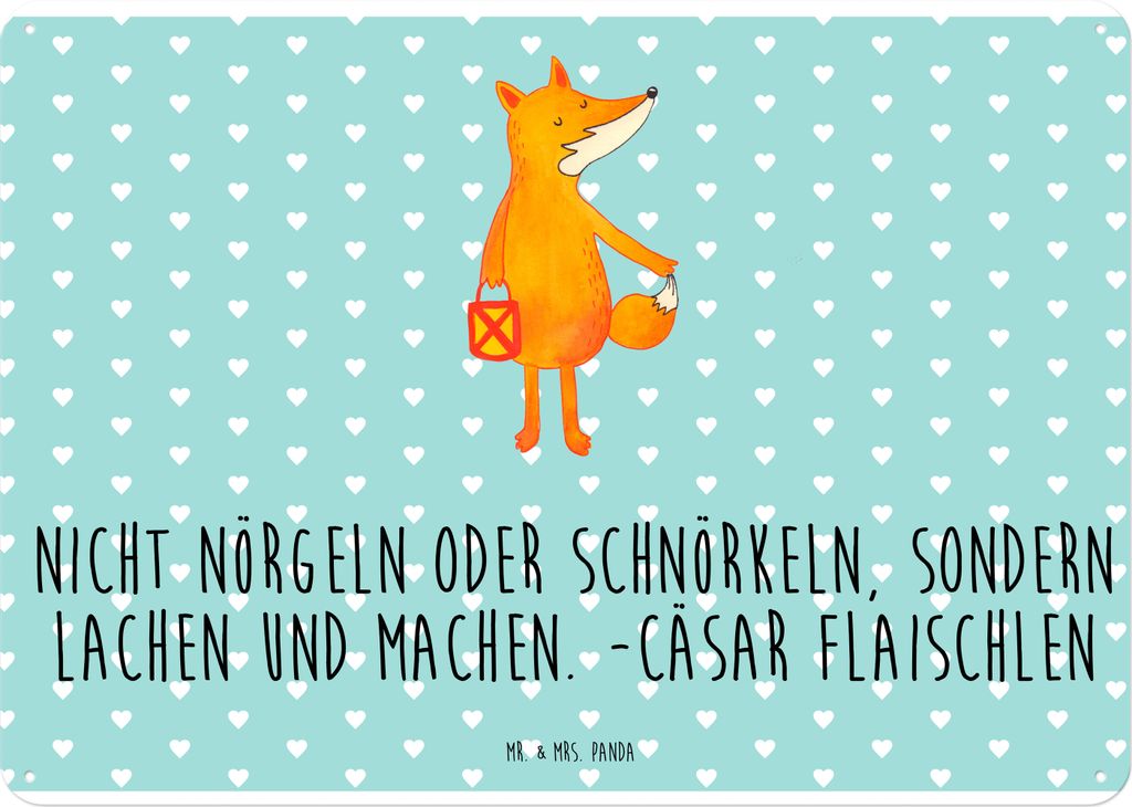 Mr. & Mrs. Panda tafel Fuchs Laterne DIN A4 - Türkis Pastell - Geschenk, Türschild, Sankt Martin, Wandbild, Positiv, Liebeskummer Spruch, Schild,...