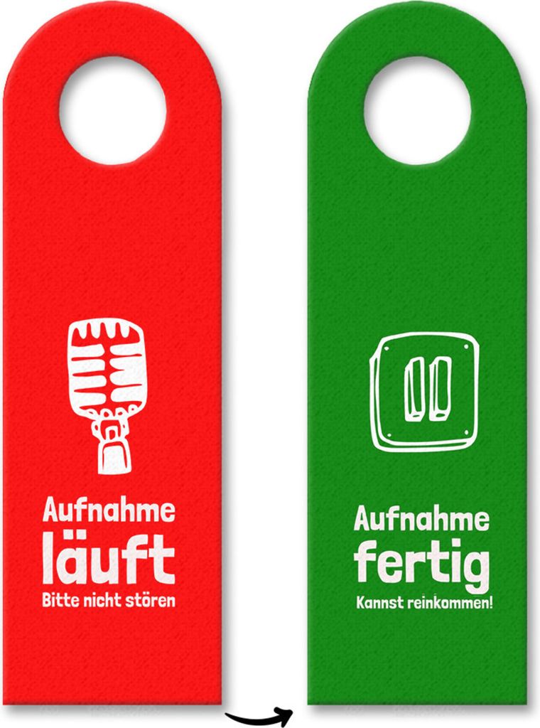 Türanhänger Aufnahme läuft aus Filz in rot und grün Produktbild 