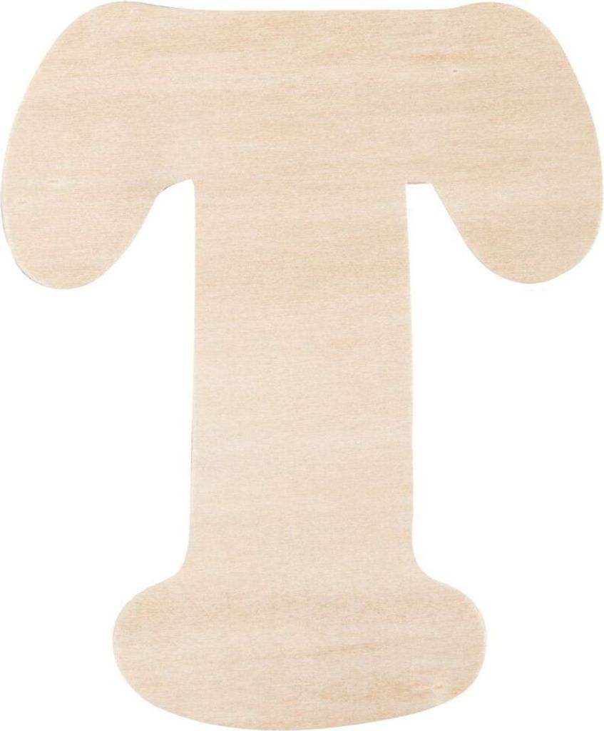Clayre & Eef Holzbuchstabe T naturfarben 11 cm