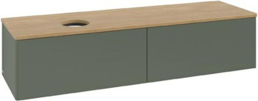 V&B Waschtischunterschrank ohne Frontstruktur Antao 160x50cm, WBP hon. Oa, lea gre. m Lac