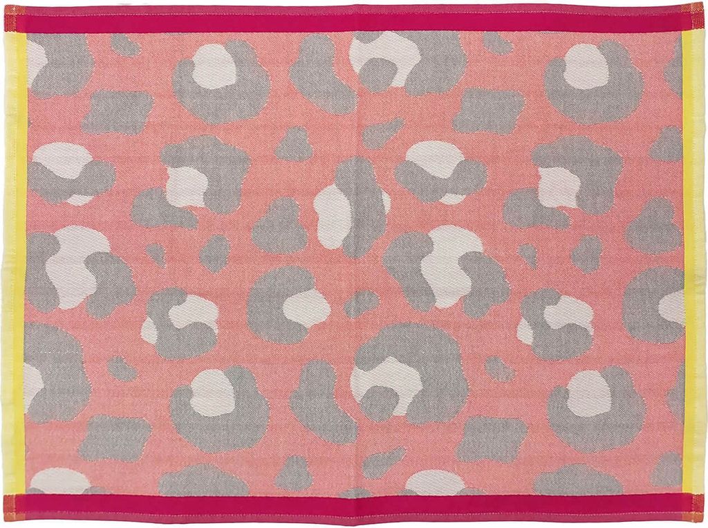 Geschirrtuch "Leo" pink-rot-grau
