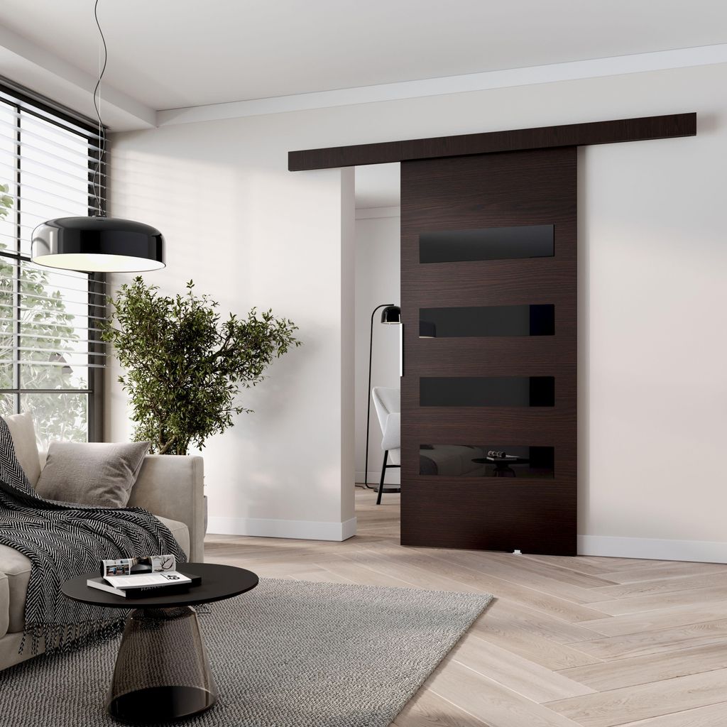 Schiebetür für den Innenbereich BARRET 6 - 96 cm, Wenge