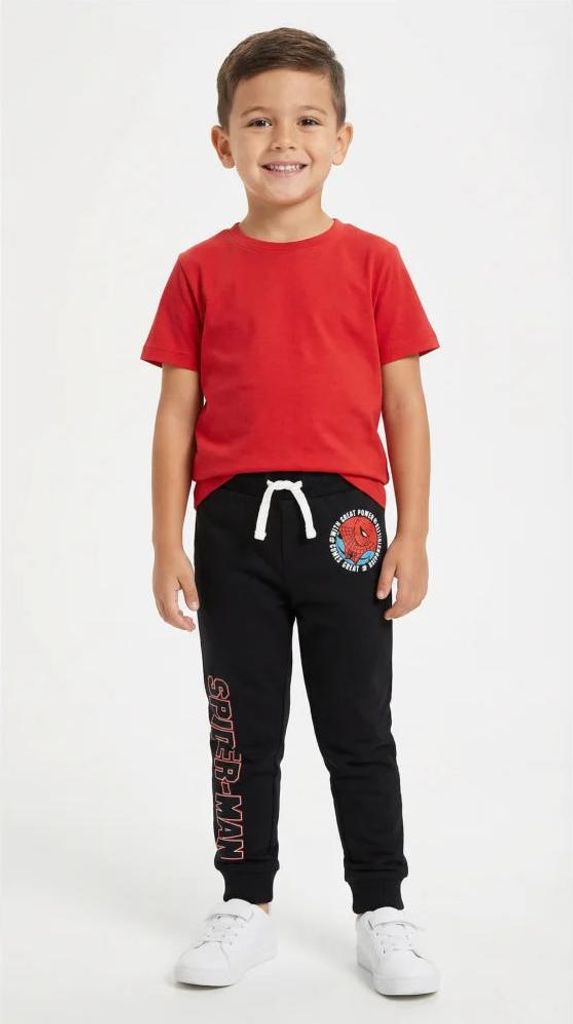 Marvel Spiderman Jungen Kinder Jogginghose Sporthose – Schwarz / 116