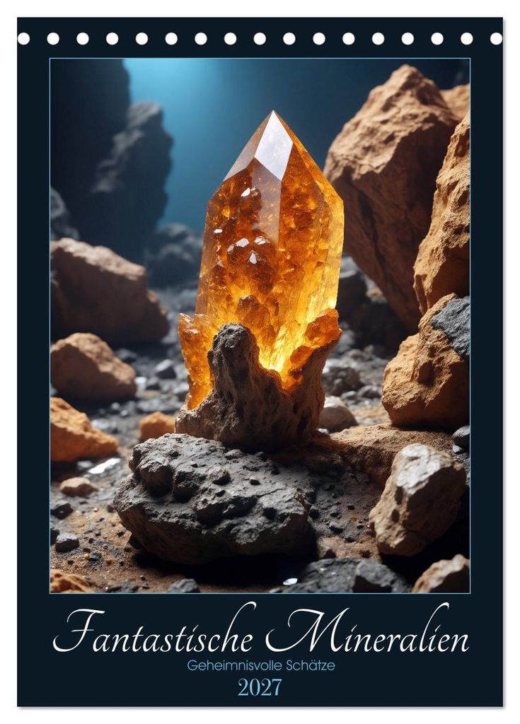 Fantastische Mineralien - Geheimnisvolle Schätze (Tischkalender 2027 DIN A5 hoch), CALVENDO Monatskalender