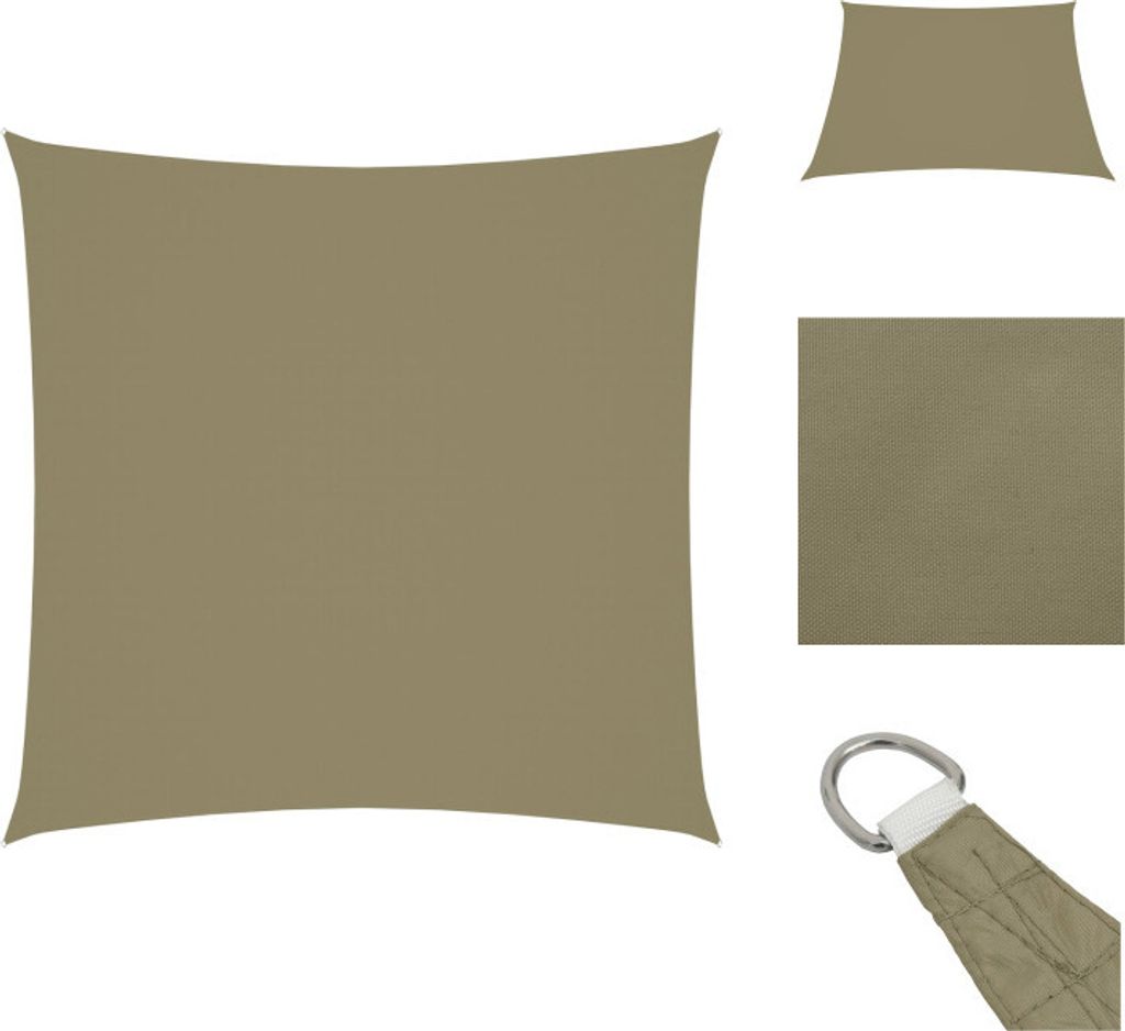 vidaXL Sonnensegel Oxford-Gewebe Quadratisch 4x4 m Beige - Sonnenschirme & Sonnenschutze