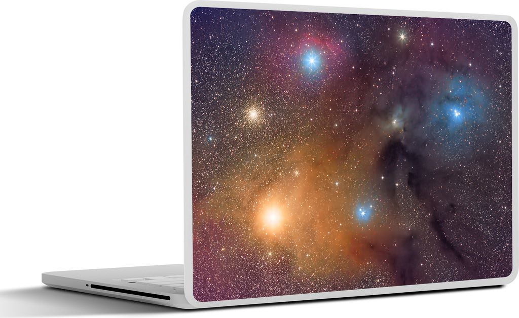 MuchoWow Laptop Aufkleber Sticker Cover Universum - Sterne - Farben - Jungen - Mädchen - Kinder 36.5x27.5 cm - Laptop-Sticker