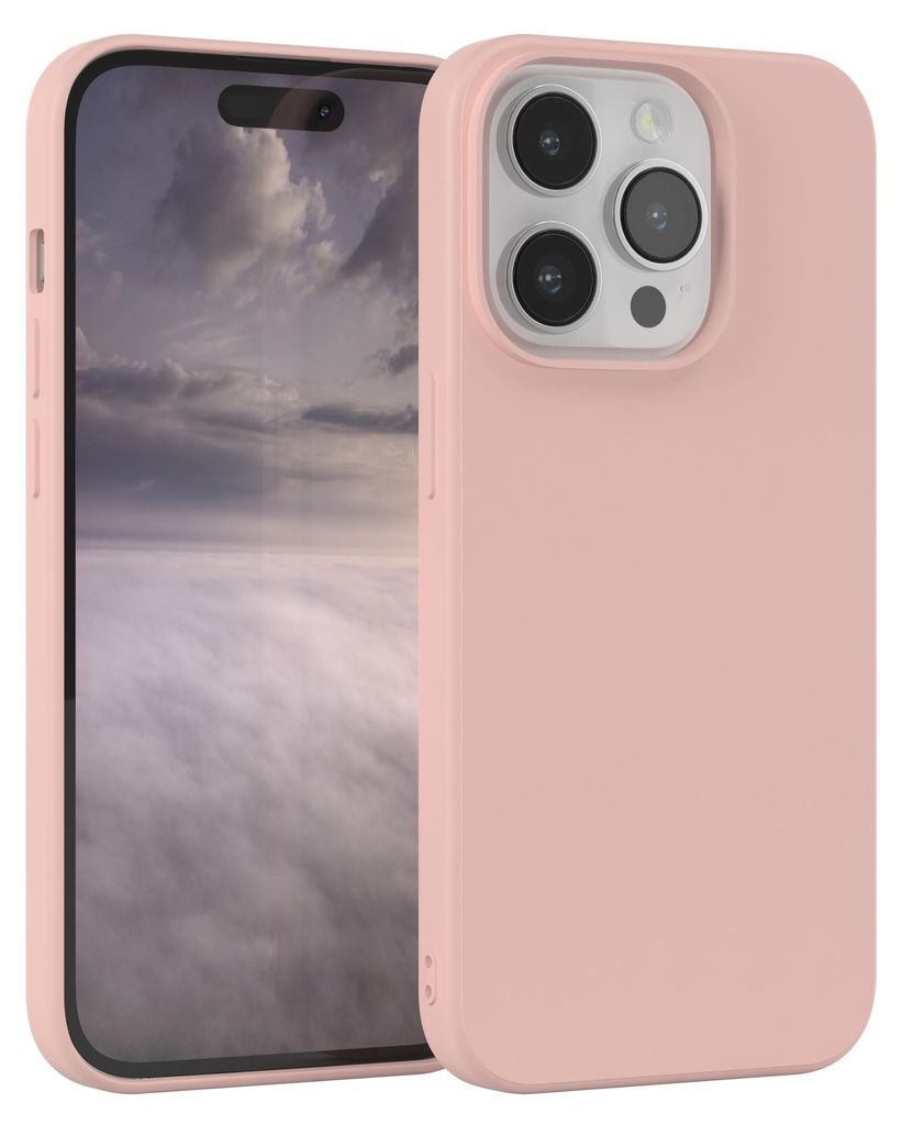 EAZY CASE - TPU Hülle für Apple iPhone 14 Pro, TPU Case stoßfeste Handyhülle, weiches Cover mit Kameraschutz, Silikonhülle in Rosa