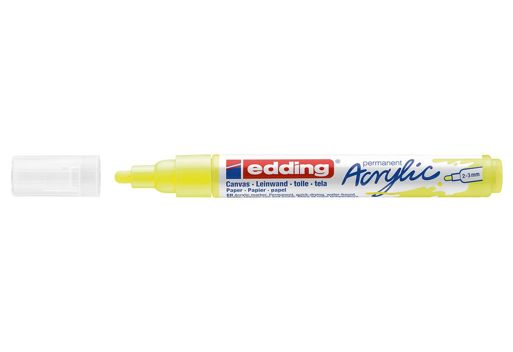 Edding 5100 Acrylmarker Medium, Gelb, Gelb, Medium, 2 mm, 3 Produktbild 