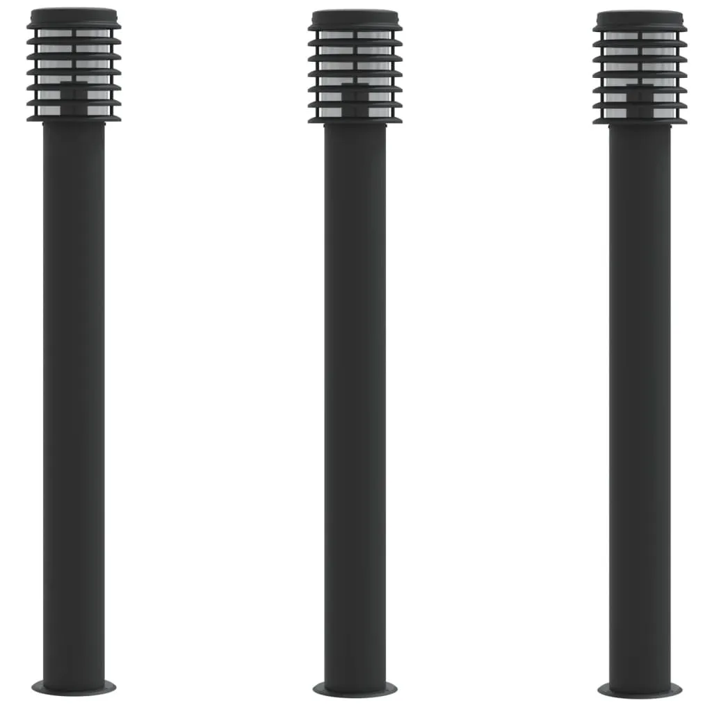 Lampes d'allée 110 cm en inox noir : fini les zones d'ombre au jardin
