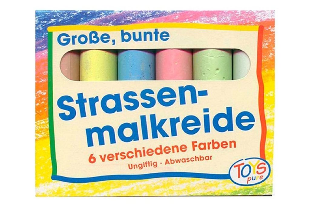 Giocattoli Pure - 6 pastelli da colorare per strada rotondi Immagine del prodotto 