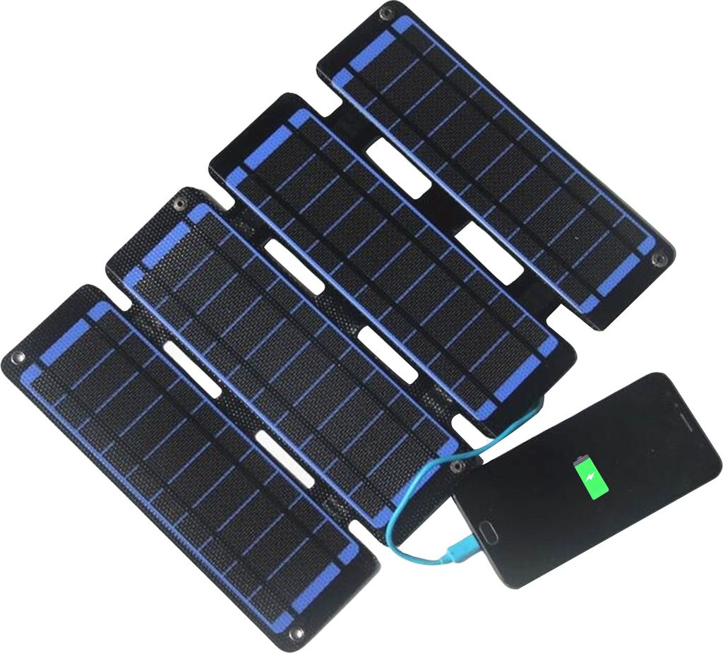 13W 5V Faltbares Solarpanel Tragbare Solarenergie Monokristallines Silikon-Solarladegeraet Mini-Hochleistungs-Solarmodul mit Dual-USB-Ausgang