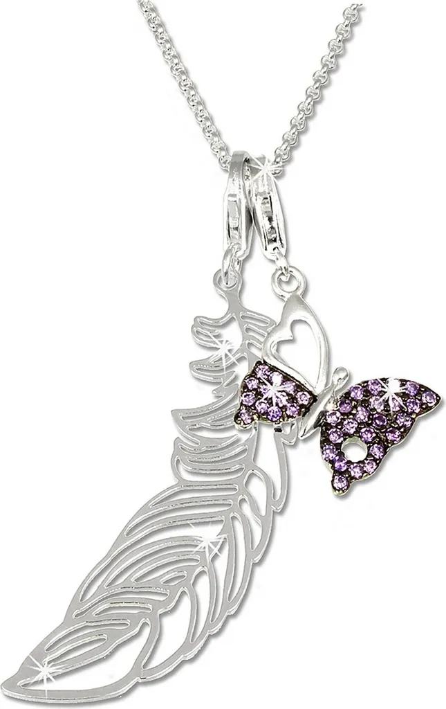Pendentif Charm en Argent et Email Lilas SilverDream Animaux pour Femme