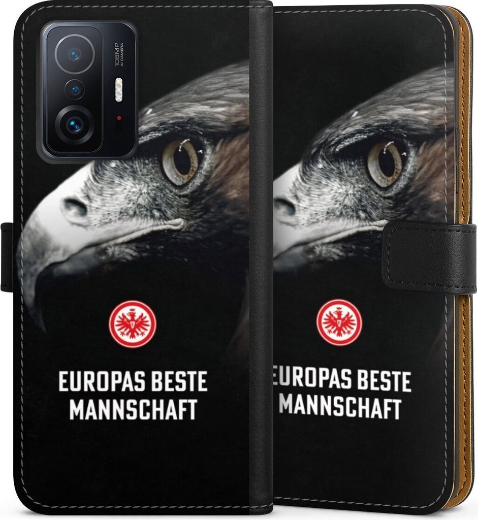 DeinDesign Klapphülle für Xiaomi 11T Pro 5G Handytasche Lederhülle Tasche Europameisterschaft Eintracht Frankfurt Offizielles Lizenzprodukt