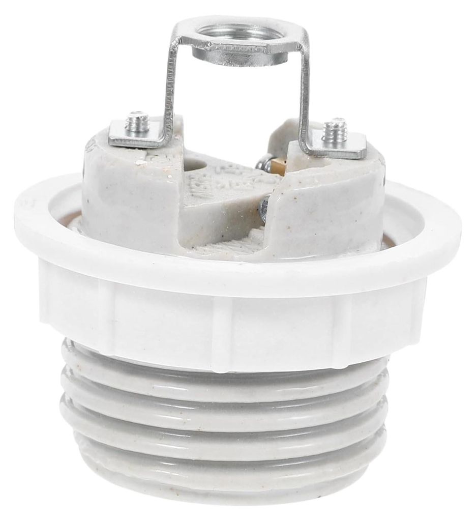 Porzellanfassung mit Gewindering für LED-/Halogenlampen, Decken-/Pendelleuchte, einfache Montage