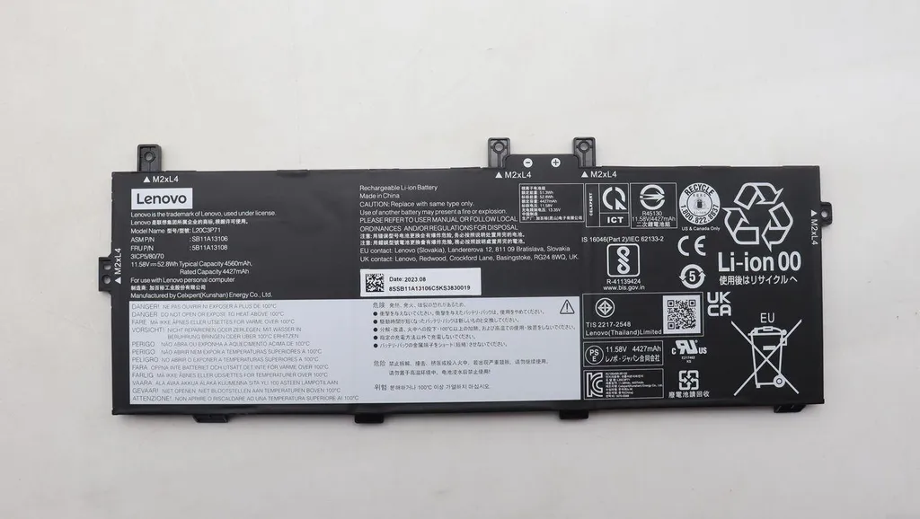 Batterie Interne pour Lenovo 52.8Wh - Remplacement 5B11A13108 3 Cellules