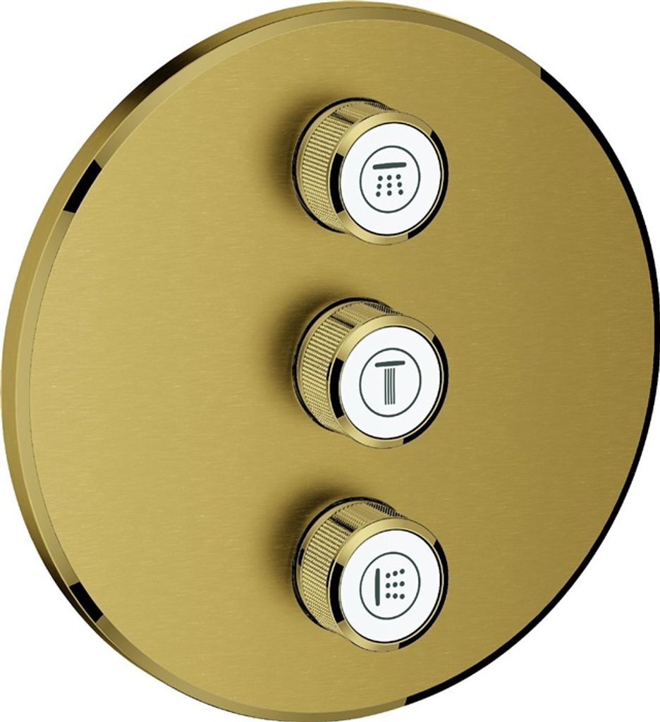 Grohe Grohtherm SmartControl dreifach Unterputzventil, Wandrosette rund, 29122GN0