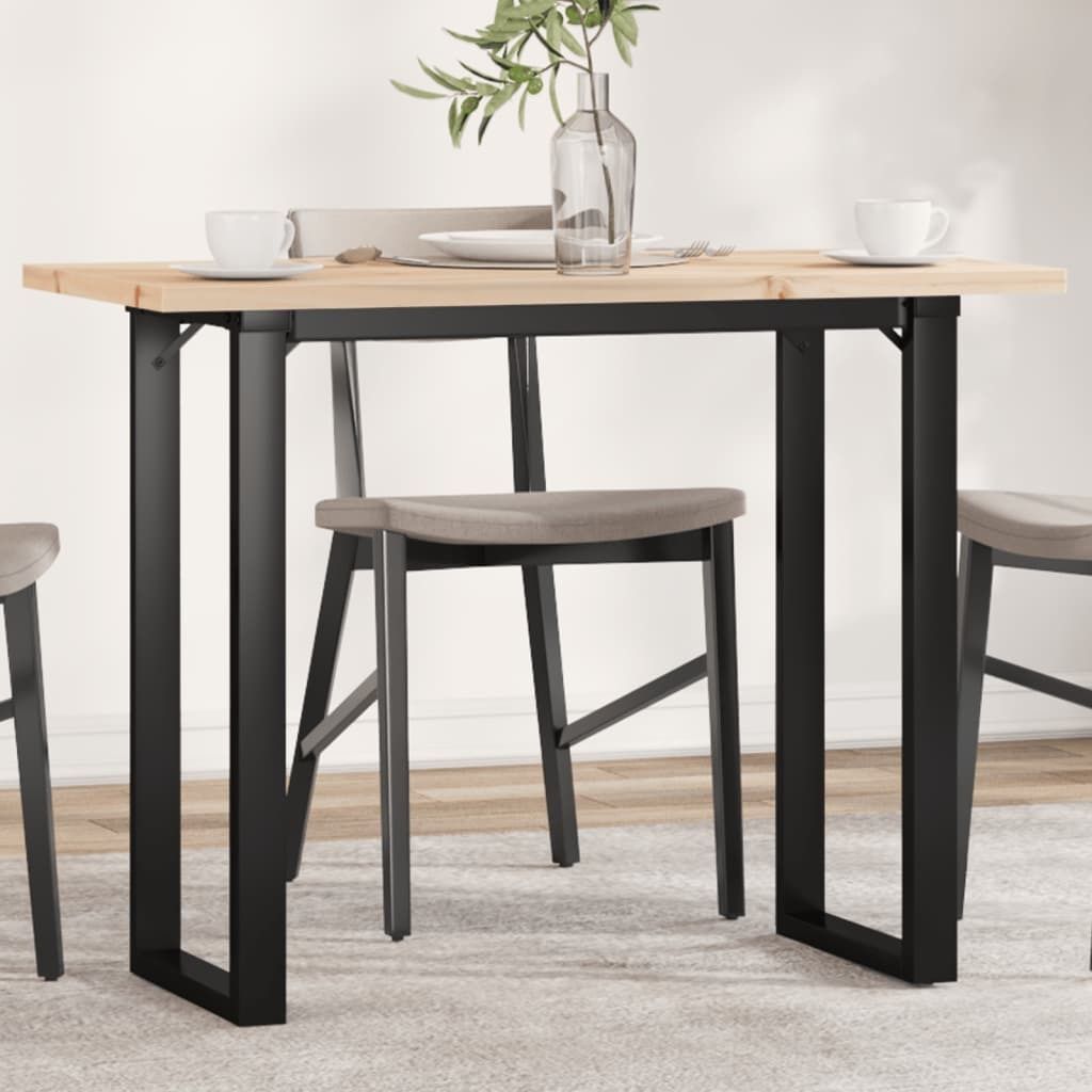 Praktischen Esstisch O-Gestell 100x50x75,5 cm Massivholz Kiefer & Stahl - Esstische ,design Möbel 1914237 2parcel