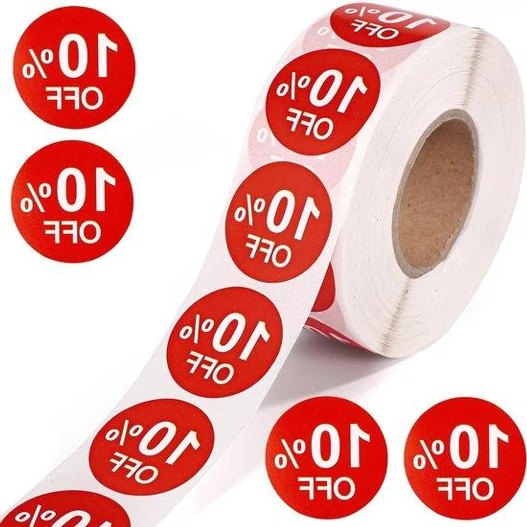 Étiquettes rondes rouges 25 mm pour inventaire et prix de supermarché