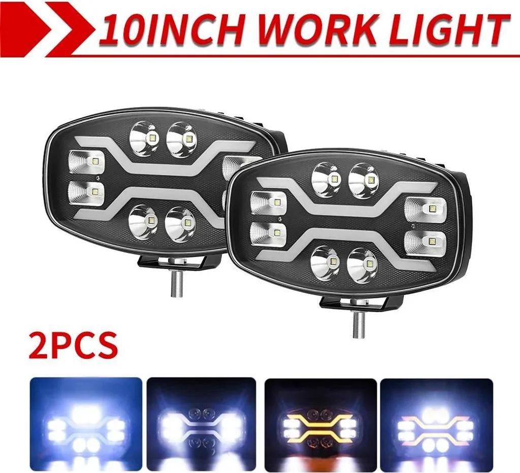 Projecteur de chantier LED étanche IP65 haute puissance - Pack de 2