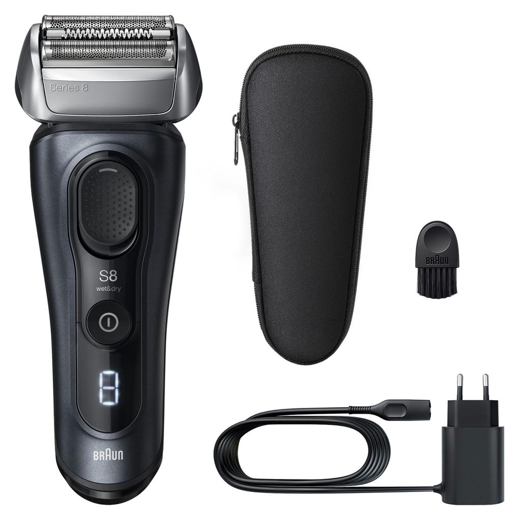 Braun Series 8 8603s, Folienschaber, Grau, Tasten, Produktbild 