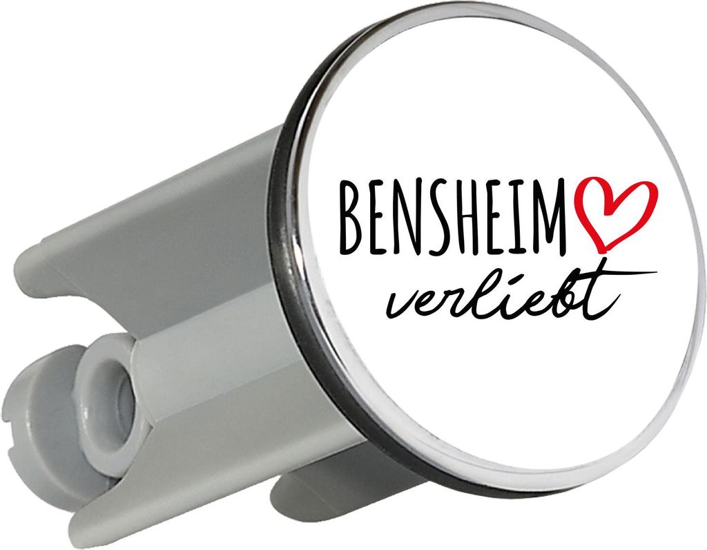 Huuraa Waschbeckenstöpsel Bensheim verliebt 4cm höhenverstellbar Abflussstopfen Geschenkidee