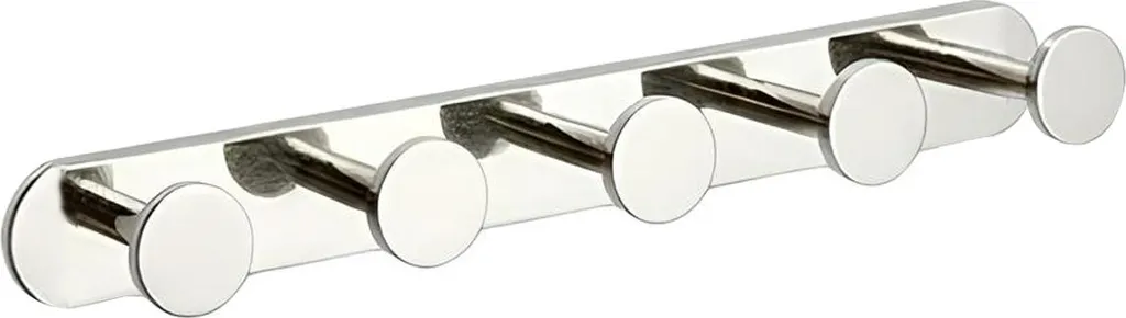Avizar Portasciugamani 37cm Acciaio Inossidabile 3M | 5 Ganci Argento